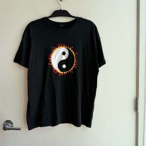 Forever 21 Flaming Yin Yang Graphic T-Shirt
